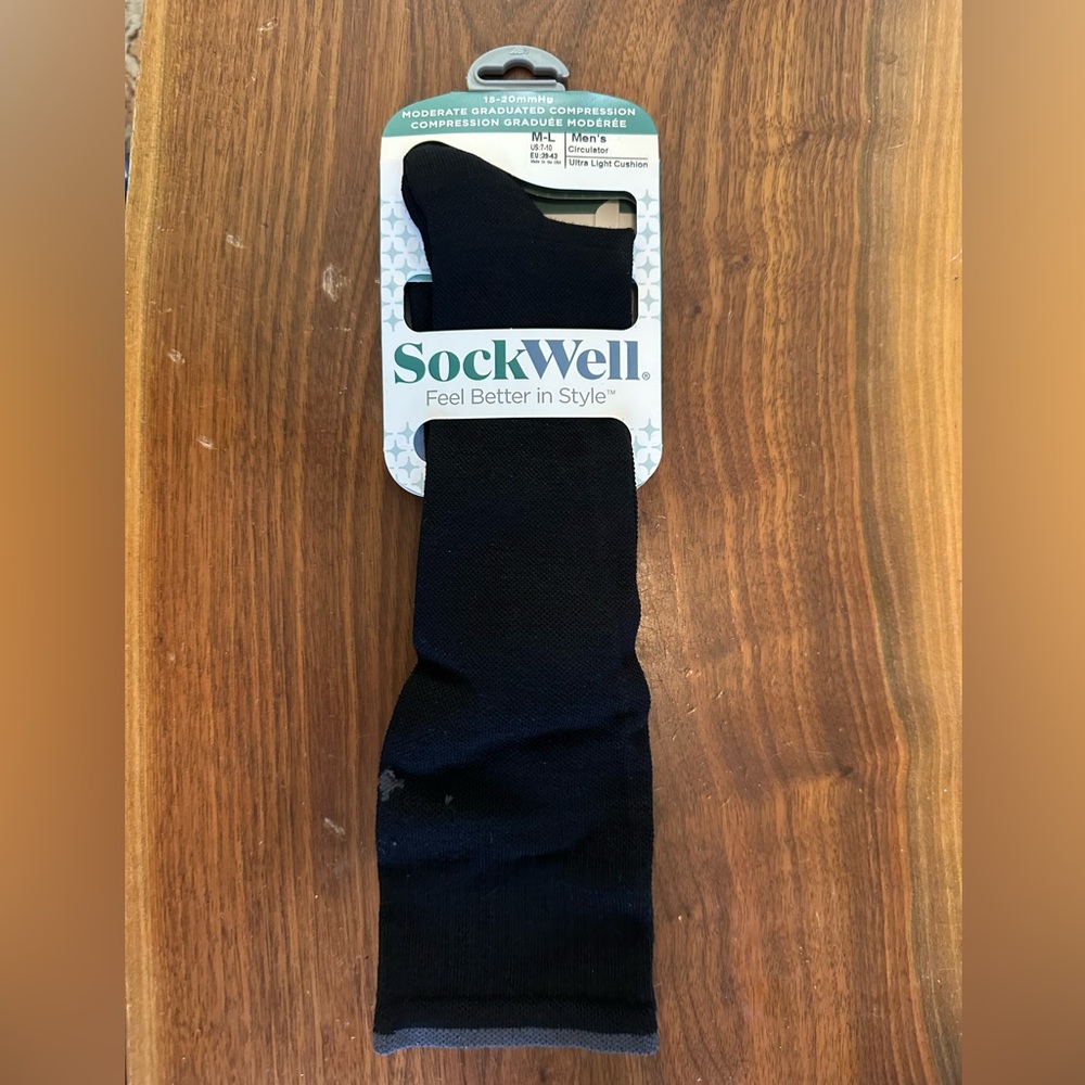 Sockwell Black graduated compression socks size M-L